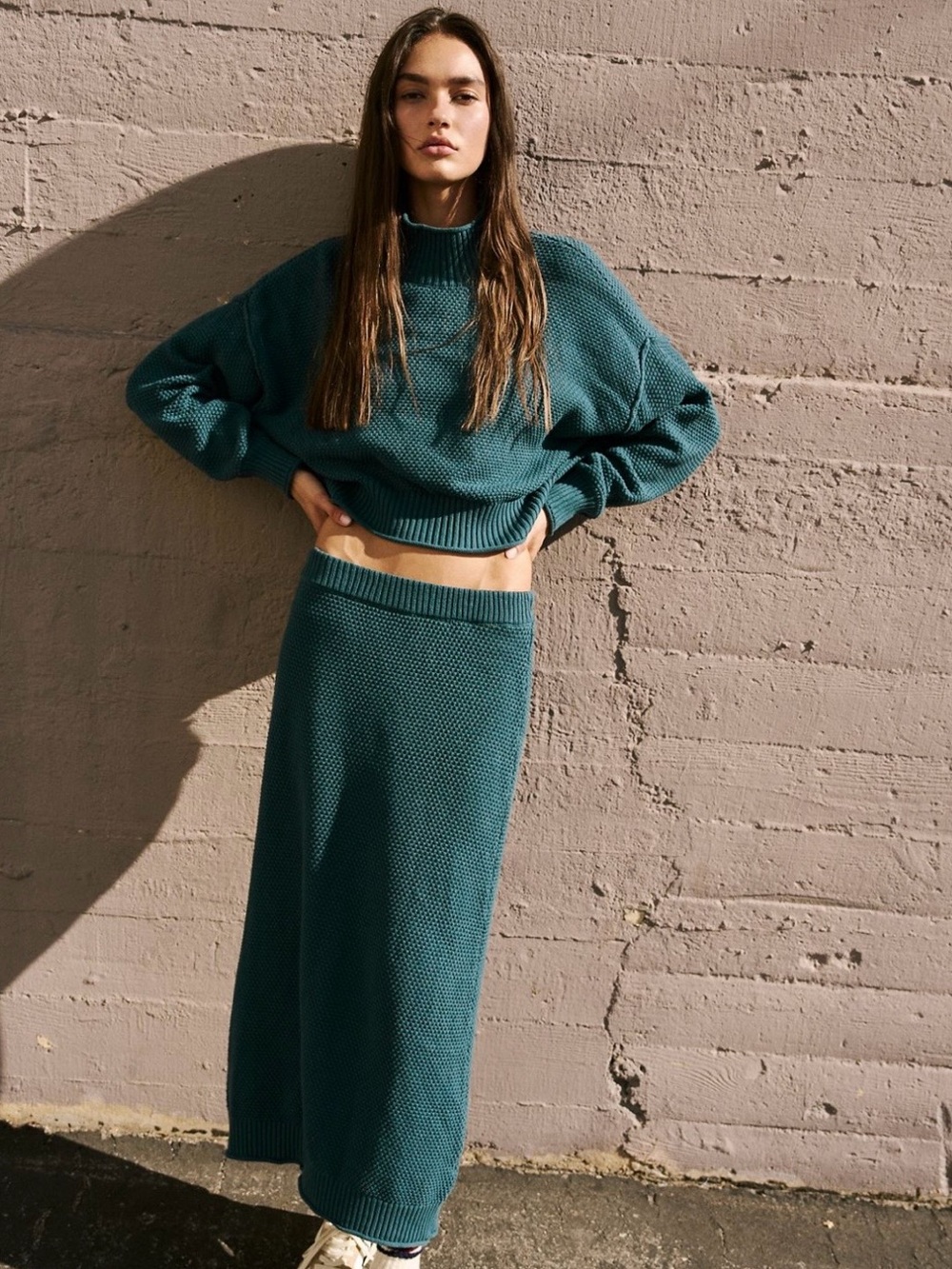 Hailee Sweater Skirt Set in Balsam